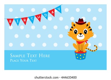 cute tiger birthday card