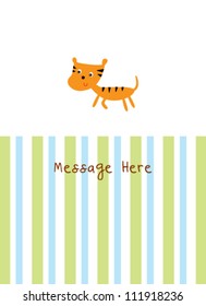 cute tiger card
