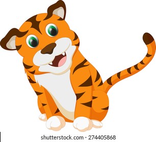 Cute Tiger Cartoon Stock Vector (Royalty Free) 274405868 | Shutterstock