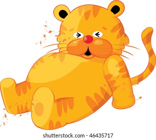 Cute Tiger Cartoon Character