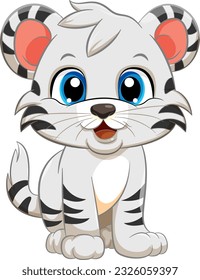 Cute Tiger Cartoon Character illustration