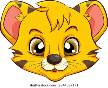 Cute Tiger Cartoon Character illustration