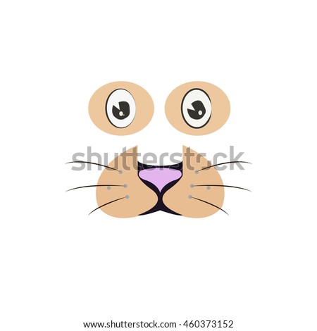 cute tiger cartoon face vector illustration stock vector royalty