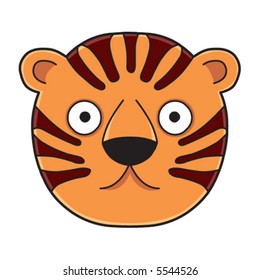 A cute tiger cartoon illustration.