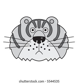 A cute tiger cartoon illustration.