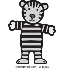 A cute tiger cartoon illustration.