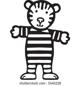 A cute tiger cartoon illustration.