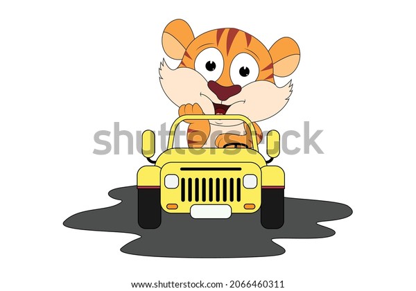 cute tiger cartoon ride\
car