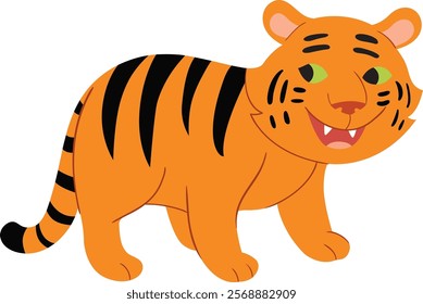 Cute Tiger Cartoon Vector Illustration Stock