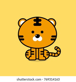 cute tiger character 