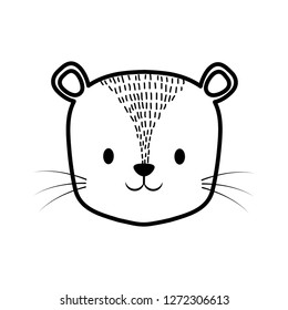cute tiger character icon