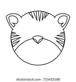 cute tiger character icon