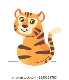 Netter Tiger Charakter gedreht