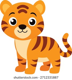 Lindo cachorro de tigre con expresión juguetona