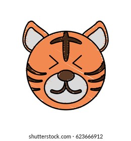 cute tiger drawing animal