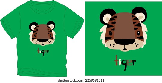 tigre lindo vector de diseño gráfico