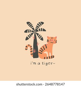 CUTE TIGER GRAPHICS FOR APPAREL
