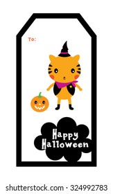 cute tiger halloween tag