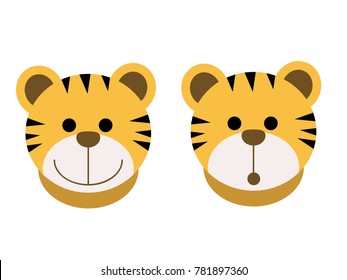 cute tiger head design