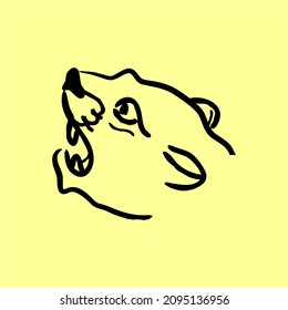 
Icono de cabeza de tigre mate- vector