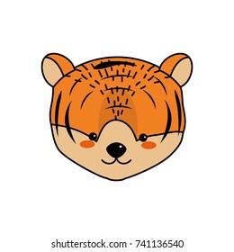 cute tiger head wild animal