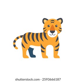 A cute tiger icon ideal for animal lovers and wildlife themes.