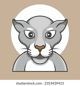 cute cute tiger icon logo mascot design