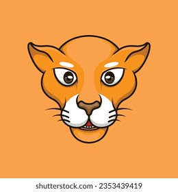 cute cute tiger icon logo mascot design