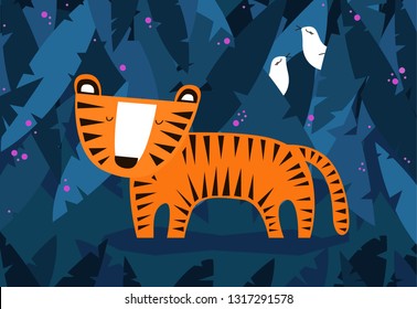 Cute tiger in a jungles