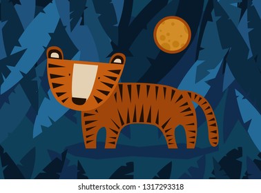 Cute tiger in a jungles