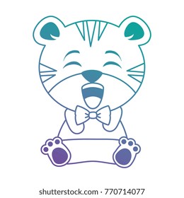 cute tiger kawaii character