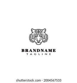 cute tiger logo icon modern vector illustration