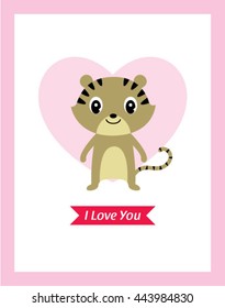cute tiger love card