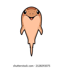 Cute tiger shark cartoon posing