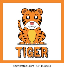 Cute Tiger Vector Clip Art Stock Vector (Royalty Free) 1841160613 ...