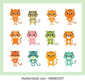 cute tiger vector illustration