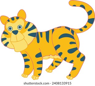 Cute Tiger Vector illustration cartoon