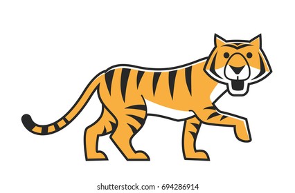 Cute tiger walking