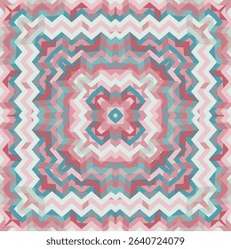Cute tile geometric seamless pattern vector design. Scandinaviancolorful background. Funky repeat textile print. Arabesque folk motifs patchwork sample. Fashion endless template.