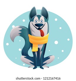 CUTE TIMBER WOLF CHARACTER DESIGN