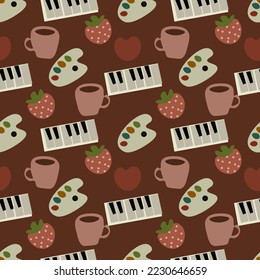 Cute tink seamless pattern, vector illustration background.Great for wrapping paper,fabric for kids and any print art.