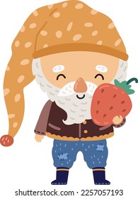 Kleiner bärtiger Mann. Garden-Gnome-Charakter