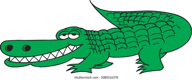 Cute and Tiny Crocodile Vector
