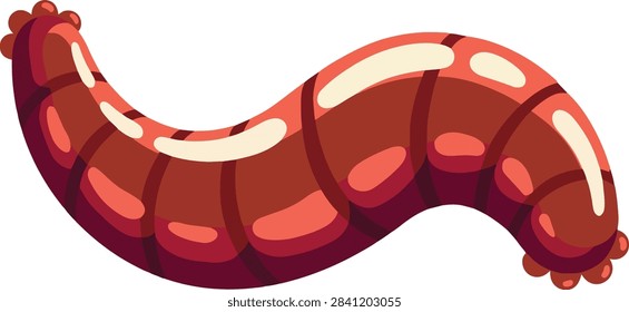 Cute Tiny Leech Vector Illustration