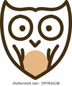 Cute tiny owl, illustration, on a white background.