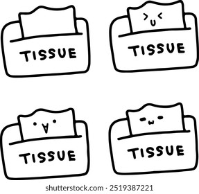 Cute Tissue Holder Vector | Aesthetic | Minimalist