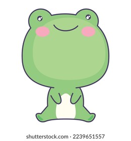 cute toad animal tender character