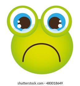 cute toad funny character vector illustration design