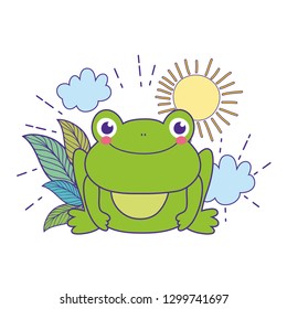 cute toad in the landscape character