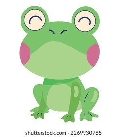 cute toad spring animal character